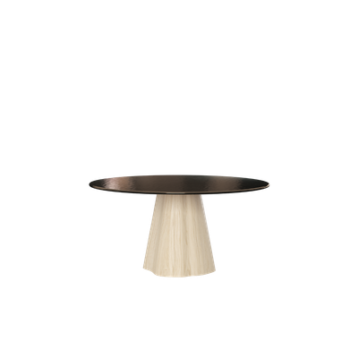 Marilyn Round Dining Table, Oak & Glass — NORD ARIN