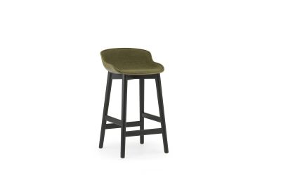 Hyg Barstool 65 cm Front Upholstery Black Oak Olive/Main Line Flax