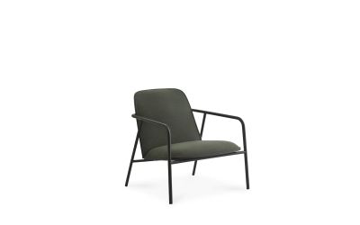 Pad Lounge Chair Low Black Steel Black/Synergy