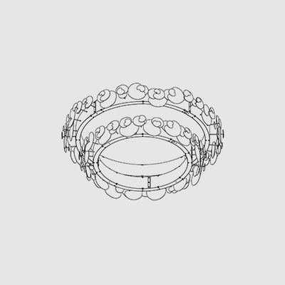 eucalyptus chandelier round double tier