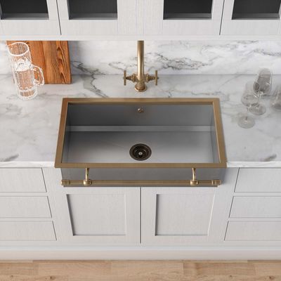Semi recessed sink