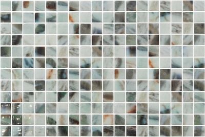 Mosaico vítreo Amazona Tonos terrosos y verdes