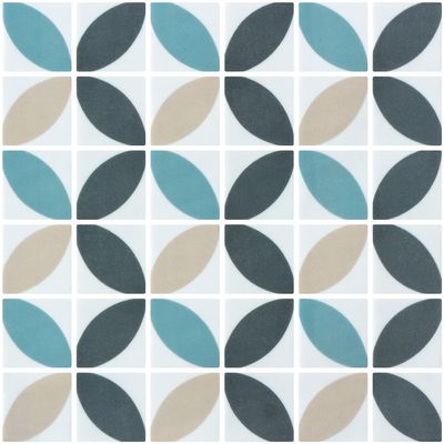 Penta Dahlia Mix Blue Matte - Mosaico Vítreo de ONIX