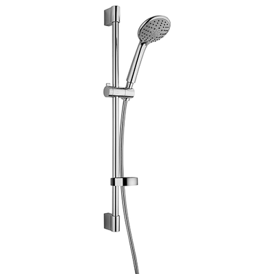 Sliding Rail P25 with Soap Dish -5-jet Metal Anti-limestone Handshower and Grey Pvc Flexible Hose Length 175 Cm 50CR124/P25