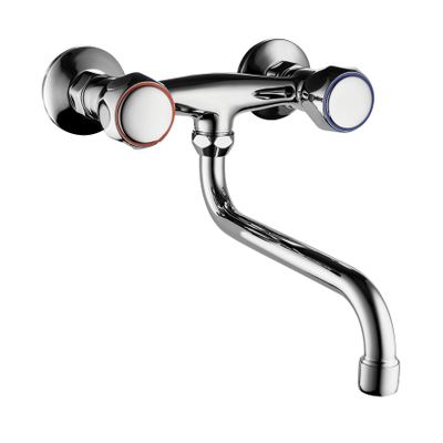 Italia Wall-mounted Sink Mixer with Swivel Spout 735010