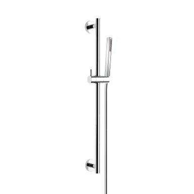 Brass Shower Rod, D.20mm, with Brass Shower Bracket, 1.5m Double Crimping Flexible Hose and Brass Shower Head 9958A3