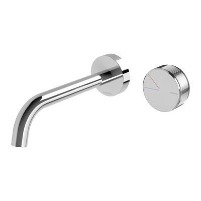 Axia Wall Basin / Bath Curved Outlet Mixer Set 180mm
