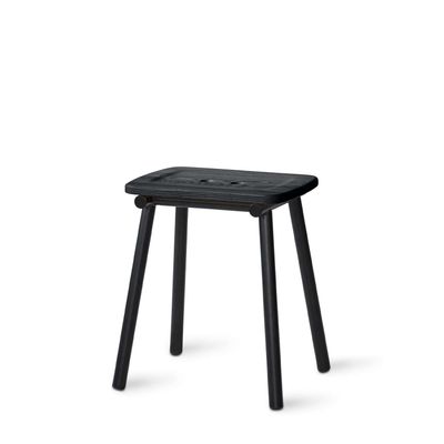 TUBBY TUBE stool - Black with Black ash seat