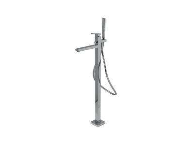 Basin Mixer Square Bath/Shower Silver Chrome