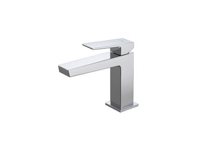 Basin Mixer Square Washbasin Silver Chrome