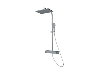 Shower Column Touch Feel Square Silver Chrome