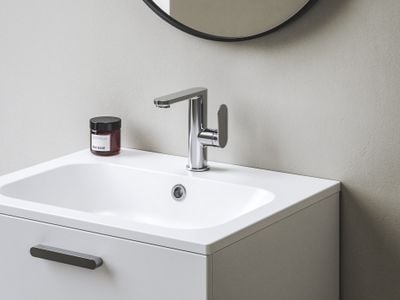 CR II 014.02CR Deck-Mounted Washbasin Tap, 165 mm, without Pop-Up Waste, chrome