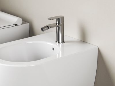 CR II 056.00CR Deck-Mounted Bidet Tap, without Pop-Up Waste, 135 mm, chrome
