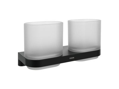 CR II 220.20BLM Double Cup with Holder, matt black