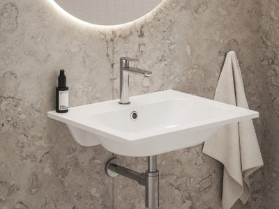 EL 012.01CR BeCool Washbasin Tap, without Pop-Up Waste, 170 mm, Chrome