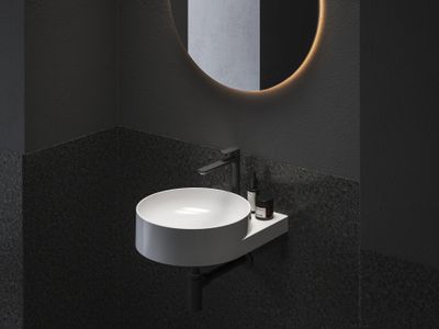 EL 014.20BLM Washbasin Tap, without Pop-Up Waste, 220 mm, Black Matt