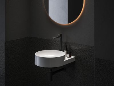 EL 015.20BLM Washbasin Tap, without Pop-Up Waste, 335 mm, Black Matt