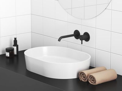 ES 019.20BLM.O1.RB07B Concealed Washbasin Tap, without Basic Unit, Black Matt