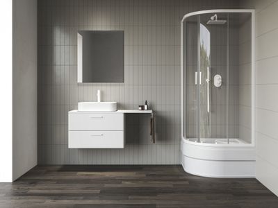 NBLCP4 Sabina 80x80, matt white+transparent