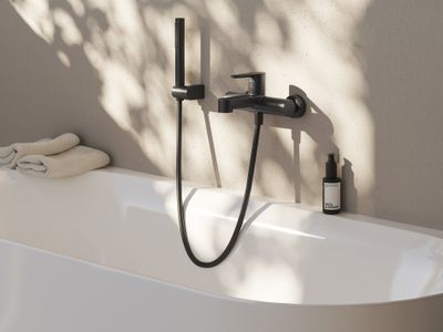 PU 022.20BLM  Wall-Mounted Bathtub Tap, without Set, matt black