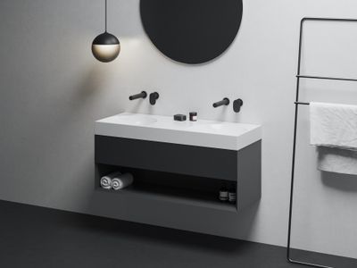 SD Lite 120 Cabinet under Washbasin, matt black