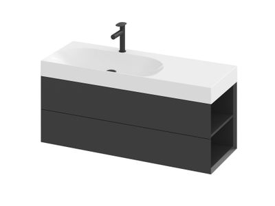 SD Lite 120 R Cabinet under Washbasin, matt black