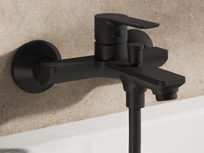 SL 022.20BLM Wall-Mounted Bathtub Tap, without Set, matt black