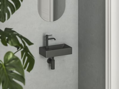Veda Wall Small Washbasin 40 L ceramic, anthracite