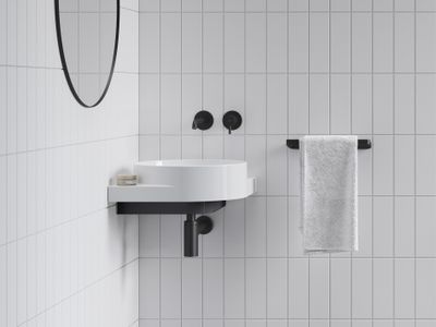 Yard 45 C Washbasin, ceramic, without Hole, matt white