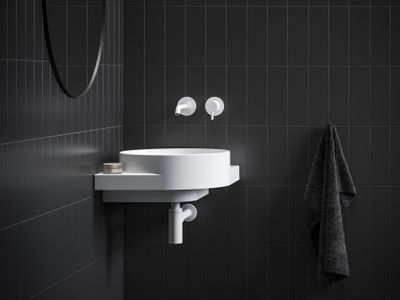 Yard 45 C Washbasin, ceramic, without Hole, white