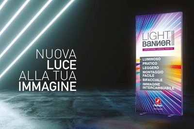 LIGHT BANNER, L'ESPOSITORE CHE FA EMERGERE DAVVERO LA TUA PUBBLICITA' - Remor - Espositori pubblicitari, insegne, segnaletica, cartellonistica