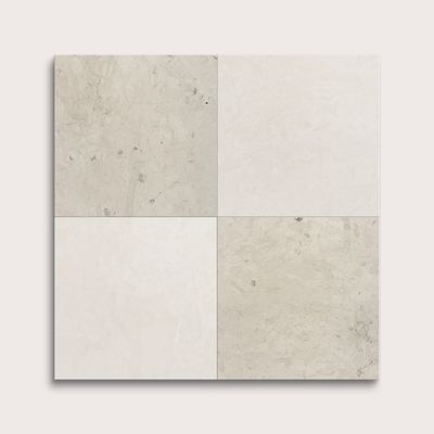 French Linen & Chateau Grey 12x12 Limestone | Honed - Checkerboard Bundle