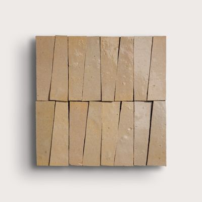 Glazed Clay 1x4 Trapezoid Mosaic Zellige Tile