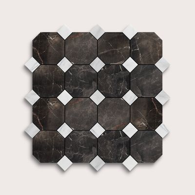 Truffle Octagon & Casablanca Carrara Dot Marble | Honed