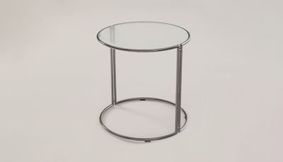 BRIDGE leather-covered tables, coffee tables and poufs