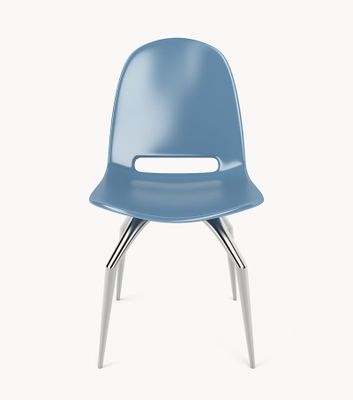 Titan leg blue chair