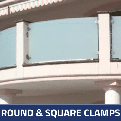 Round and square glass clamps