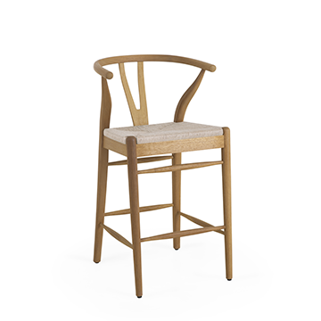 Amber Wood Rope Bar chair
