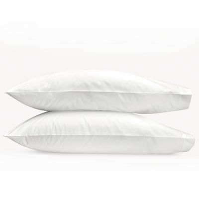 Ceylon Satin Stitch Pillowcases Bone