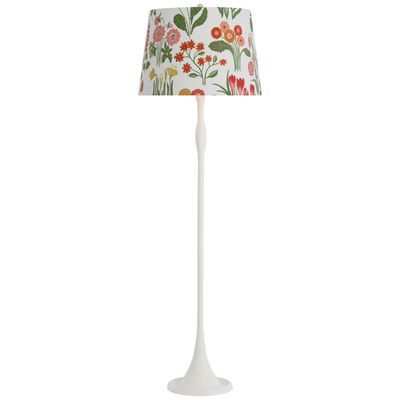 Romero Floor Lamp, Plaster White Carly In Pink