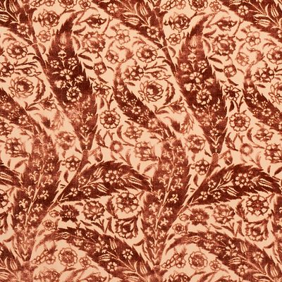 Saz Paisley Silk Velvet Terracotta
