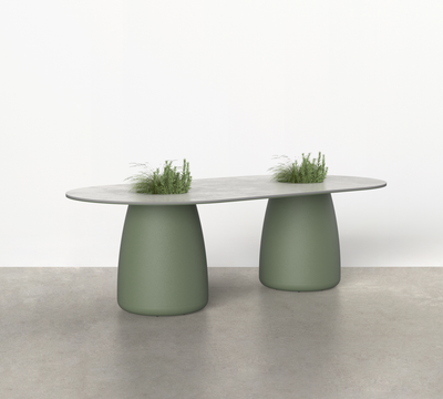 Correa Pill Table – Porcelain with Planter