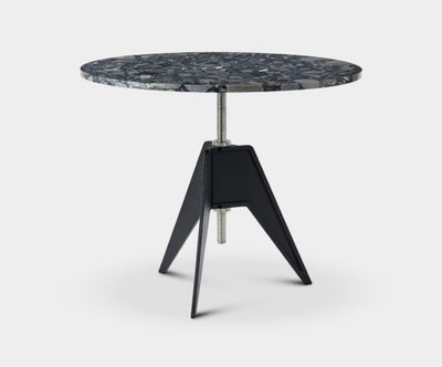 Screw Cafe Table Pebble Marble Top 900mm