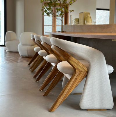 EIXO Console in Teak and Black Glass 98"