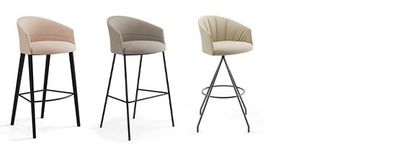 Fixed stool with enveloping design | Copa Collection