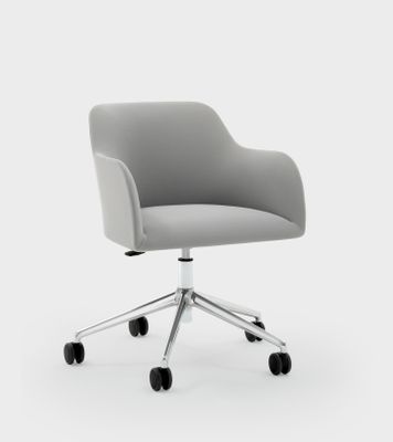 Maggy poltrona ufficio base in alluminio con ruote - Viganò & C.