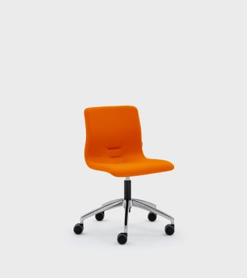 Padded meeting armchair with 5 stars base - Viganò & C.
