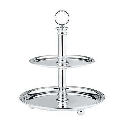 Etagere Ambassador versilbert Höhe 40 cm