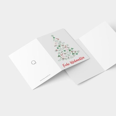 Grußkarte Weihnachten "Weihnachtsgeschenkbaum"