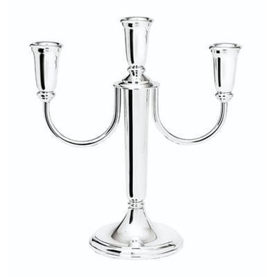 Leuchter Ambassador versilbert 3-lichtig (Höhe 23cm)